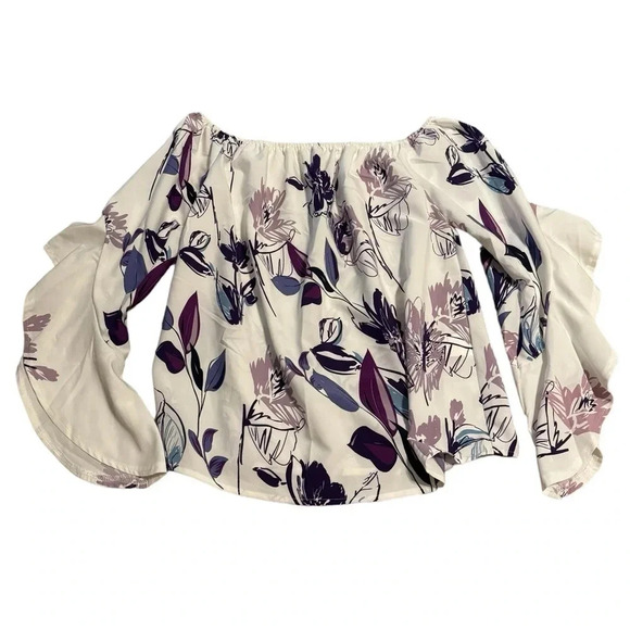 Off the shoulder floral top - Picture 1 of 4